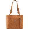 imageWrangler Distressed Tote Bag for Women Western Purse Multi Pockets Handbags and Shoulder BagBraidedindian Tan
