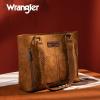 imageWrangler Distressed Tote Bag for Women Western Purse Multi Pockets Handbags and Shoulder BagBraidedmorocco Brown