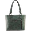 imageWrangler Distressed Tote Bag for Women Western Purse Multi Pockets Handbags and Shoulder BagBraidedolive Green