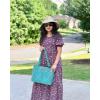 imageWrangler Distressed Tote Bag for Women Western Purse Multi Pockets Handbags and Shoulder BagBraidedteal Blue