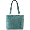 imageWrangler Distressed Tote Bag for Women Western Purse Multi Pockets Handbags and Shoulder BagBraidedteal Blue