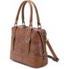 imageWrangler Doctor Bag Top Handle Purse Hobo Shoulder Barrel Satchel Handbags for WomenAwake Saddle Brown