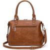 imageWrangler Doctor Bag Top Handle Purse Hobo Shoulder Barrel Satchel Handbags for WomenCow Brown