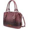 imageWrangler Doctor Bag Top Handle Purse Hobo Shoulder Barrel Satchel Handbags for WomenJet Wine Dark Red
