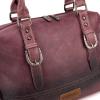 imageWrangler Doctor Bag Top Handle Purse Hobo Shoulder Barrel Satchel Handbags for WomenJet Wine Dark Red