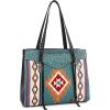 imageMontana West Aztec Tapestry Collection Tote Bag with Wallet Set Western Purse and Handbag for Women TR145G816BK