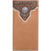 imageMontana West Genuine Leather Tooled Mens Wallet Western Bifold Wallet MWLW043BR