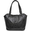 imageMontana West Western Handbag Tooling Leather Shoulder Bag Tote Bag Purse for Women WRLS8005BK
