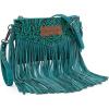 imageWrangler Crossbody Small Purse for Women Wristlet Fringe Bag Western PurseAngel Turquoise