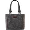 imageWrangler Distressed Tote Bag for Women Western Purse Multi Pockets Handbags and Shoulder BagBraidedfrost Grey