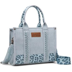 imageMontana West  Wrangler Tote Bag for Women Western Cow Print Purse Designer Top Handle HandbagsM Lepard Jeanguitar Strap