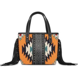 imageMontana West Western Purses and Handbags for Women with Wallet Small Tote Aztec Tapestry Embossed Crossbody Bag MW1172923BK