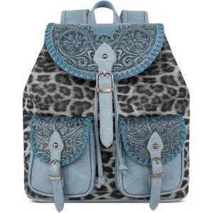 imageMontana West Western Tooled Collection Backpack Large Travel Western Backpack for Women MW11739110BL