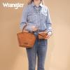 imageMontana West Wrangler Small Tote Bag for Women Distressed Shoulder Purse Woven Handle Crossbody Bags with Adjustable StrapAlight Brown