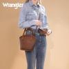 imageMontana West Wrangler Small Tote Bag for Women Distressed Shoulder Purse Woven Handle Crossbody Bags with Adjustable StrapBrown