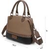 imageWrangler Towtone Satchel Handbags for Women Top Handle Medium Tote Bag and Designer Crossbody BagDeepcoffee