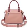 imageWrangler Towtone Satchel Handbags for Women Top Handle Medium Tote Bag and Designer Crossbody BagPinkmix