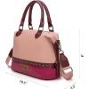 imageWrangler Towtone Satchel Handbags for Women Top Handle Medium Tote Bag and Designer Crossbody BagPinkmix
