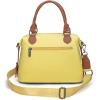 imageWrangler Towtone Satchel Handbags for Women Top Handle Medium Tote Bag and Designer Crossbody BagYellow