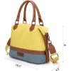 imageWrangler Towtone Satchel Handbags for Women Top Handle Medium Tote Bag and Designer Crossbody BagYellow