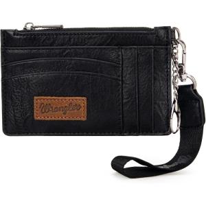 imageMontana West X Wrangler RFID Card Holder for Women Card ampamp ID Cases Small Credit Card Holder Womens Credit Card Wallet Pink Card HoldersABlack