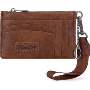 imageMontana West X Wrangler RFID Card Holder for Women Card ampamp ID Cases Small Credit Card Holder Womens Credit Card Wallet Pink Card HoldersABrown