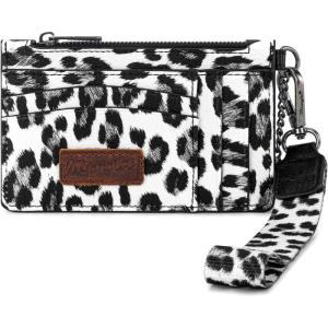 imageMontana West X Wrangler RFID Card Holder for Women Card ampamp ID Cases Small Credit Card Holder Womens Credit Card Wallet Pink Card HoldersFull LeopardBlack