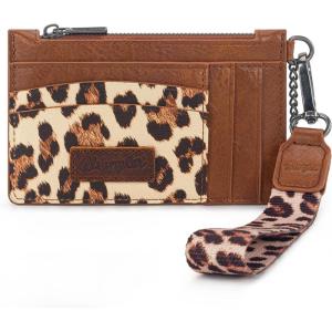 imageMontana West X Wrangler RFID Card Holder for Women Card ampamp ID Cases Small Credit Card Holder Womens Credit Card Wallet Pink Card HoldersLeopardBrown