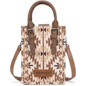 imageWrangler Small Crossbody Bags for Women Aztec Cow Print Small Western Purse and Mini HandbagAngelcoffee