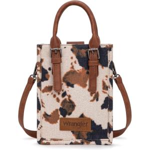 imageWrangler Small Crossbody Bags for Women Aztec Cow Print Small Western Purse and Mini HandbagAngelcowbrown