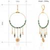 imageMontana West Wangler Dangle Earrings for Women Natural Stone Hoop Earrings Fashion Dainty JewelryGreen