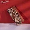 imageWrangler Minimalist Wallet for Women Credit Card Wallet Ladies Travel Wallets Monederos de Mujer Card Cases ampamp Money Organizers with Smooth Zippers TanLeopardNatural