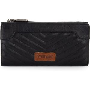 imageWrangler Minimalist Wallet for Women Credit Card Wallet Ladies Travel Wallets Monederos de Mujer Card Cases ampamp Money Organizers with Smooth Zippers TanABlack