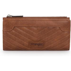 imageWrangler Minimalist Wallet for Women Credit Card Wallet Ladies Travel Wallets Monederos de Mujer Card Cases ampamp Money Organizers with Smooth Zippers TanABrown