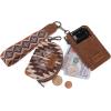 imageWrangler Western Keychain Wristlet Wallets for Women Retro Dual Pouch Wristlet Credit Card Holder Wallet with Zipper Pocket WG2214W0051BKAngel Brown
