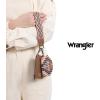 imageWrangler Western Keychain Wristlet Wallets for Women Retro Dual Pouch Wristlet Credit Card Holder Wallet with Zipper Pocket WG2214W0051BKAngel Brown