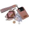 imageWrangler Western Keychain Wristlet Wallets for Women Retro Dual Pouch Wristlet Credit Card Holder Wallet with Zipper Pocket WG2214W0051BKAngel Pink