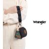 imageWrangler Western Keychain Wristlet Wallets for Women Retro Dual Pouch Wristlet Credit Card Holder Wallet with Zipper Pocket WG2214W0051BKAztecBlack
