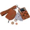 imageWrangler Western Keychain Wristlet Wallets for Women Retro Dual Pouch Wristlet Credit Card Holder Wallet with Zipper Pocket WG2214W0051BKAztecBrown