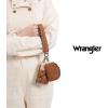 imageWrangler Western Keychain Wristlet Wallets for Women Retro Dual Pouch Wristlet Credit Card Holder Wallet with Zipper Pocket WG2214W0051BKAztecBrown