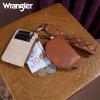 imageWrangler Western Keychain Wristlet Wallets for Women Retro Dual Pouch Wristlet Credit Card Holder Wallet with Zipper Pocket WG2214W0051BKAztecBrown