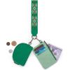 imageWrangler Western Keychain Wristlet Wallets for Women Retro Dual Pouch Wristlet Credit Card Holder Wallet with Zipper Pocket WG2214W0051BKAztecLightgreen