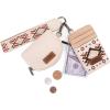 imageWrangler Western Keychain Wristlet Wallets for Women Retro Dual Pouch Wristlet Credit Card Holder Wallet with Zipper Pocket WG2214W0051BKAztecTan