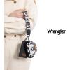 imageWrangler Western Keychain Wristlet Wallets for Women Retro Dual Pouch Wristlet Credit Card Holder Wallet with Zipper Pocket WG2214W0051BKBlack