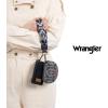 imageWrangler Western Keychain Wristlet Wallets for Women Retro Dual Pouch Wristlet Credit Card Holder Wallet with Zipper Pocket WG2214W0051BKRetro Black