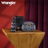 imageWrangler Western Keychain Wristlet Wallets for Women Retro Dual Pouch Wristlet Credit Card Holder Wallet with Zipper Pocket WG2214W0051BKRetro Black