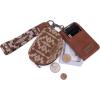 imageWrangler Western Keychain Wristlet Wallets for Women Retro Dual Pouch Wristlet Credit Card Holder Wallet with Zipper Pocket WG2214W0051BKRetro Brown