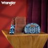 imageWrangler Western Keychain Wristlet Wallets for Women Retro Dual Pouch Wristlet Credit Card Holder Wallet with Zipper Pocket WG2214W0051BKRetro Jean