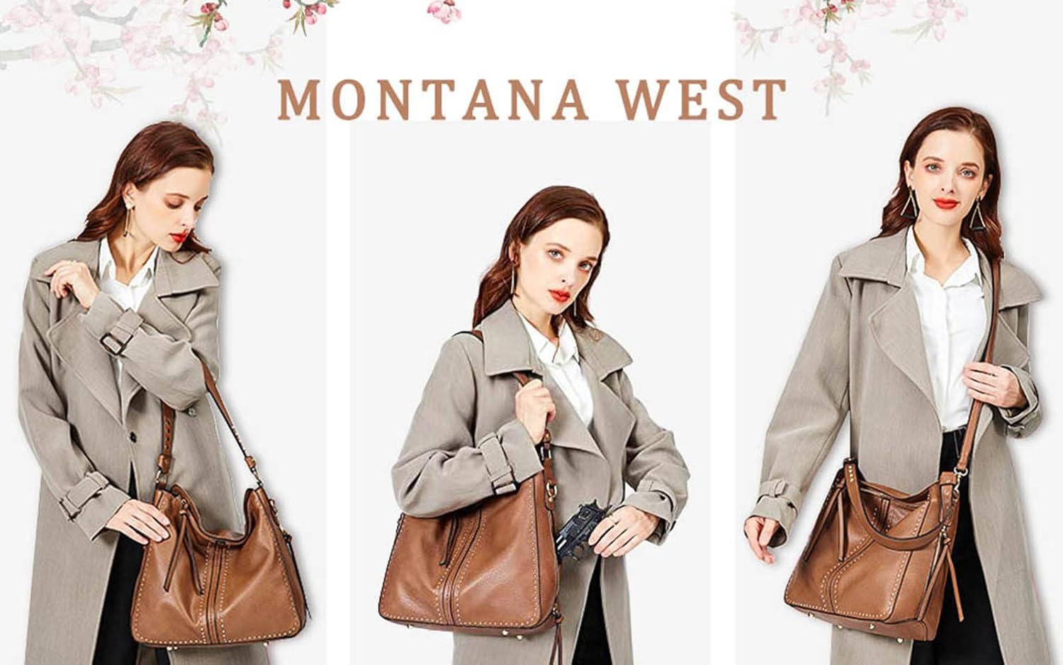 imageMontana West Purse Hobo Bags for Women Handbags Leather Cross Body Purses Totes Bag Brown