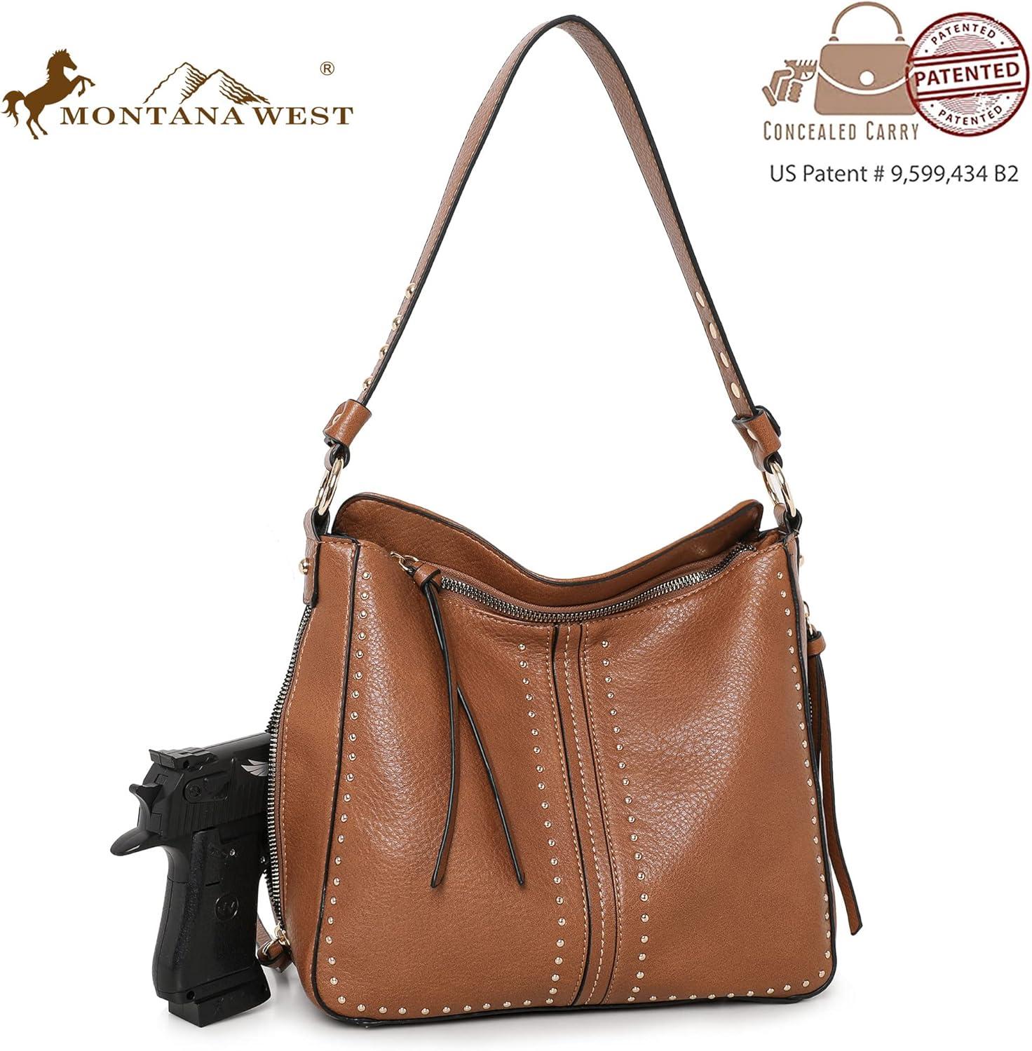 imageMontana West Purse Hobo Bags for Women Handbags Leather Cross Body Purses Totes Bag Brown